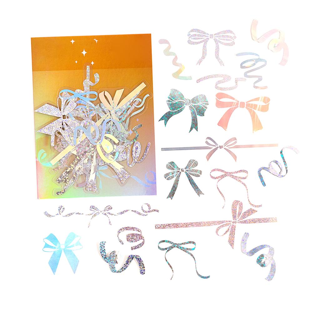 45 шт. Наклейки-бантики для скрапбукинга, симпатичные, с сильной адгезией, наклейки для планировщика из ПЭТ, наклейка для фотодневника