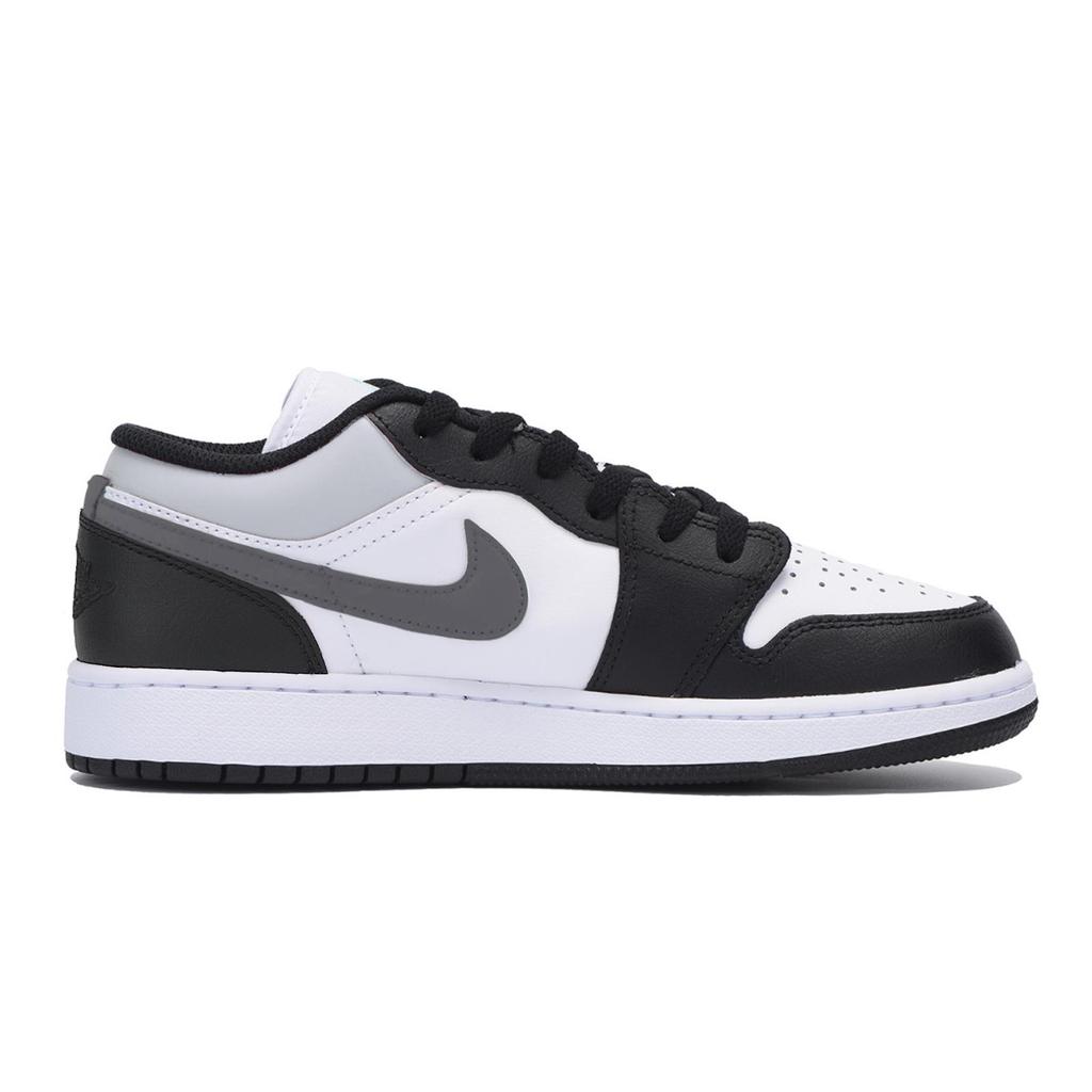 Jordan Air Jordan 1 Износостойкие Низкие Винтажные Баскетбольные Кроссовки Мужские Черно-Бело-Серые 553558-131(Команда85-)