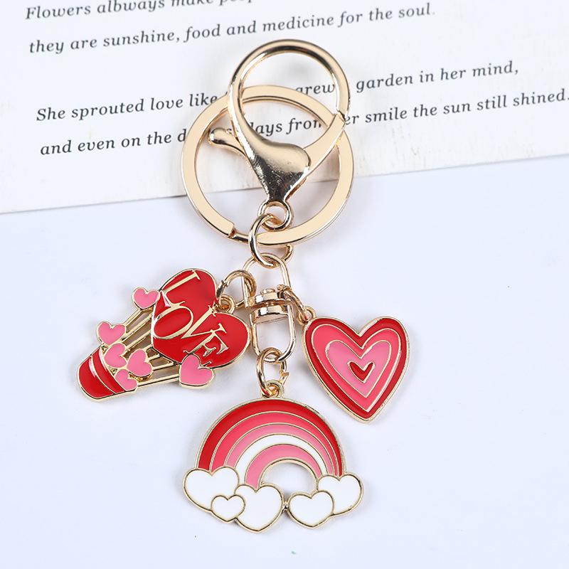 Женские и женские брелоки для ключей, держатели, украшения ко Дню святого Валентина, модные сумки в форме сердца, подвески, подарочные аксессуары