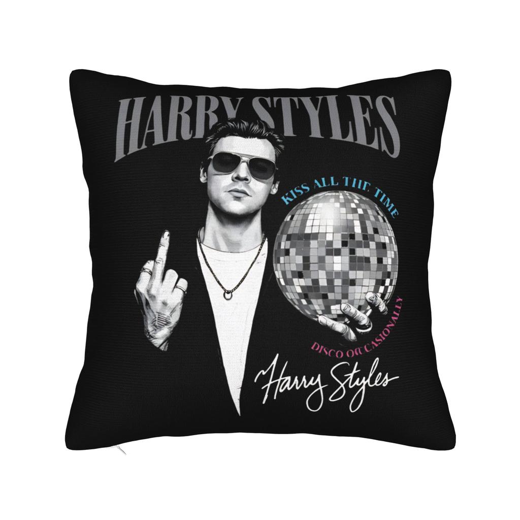 Harrys Styles Kiss All The Time Disco Occasionally Pillowcase Soft Cushion Cover Decorative Throw Pillow Case Cover Home 18''