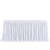 Party Solid Color Table Skirt Birthday Pleated Dessert Tablecloth Cover Wedding Festive Table Skirt Home Ruffle Edge Table Skirt