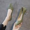 Женская летняя обувь Зеленые туфли для женщин 2024 года на среднем каблуке Мокасины Stilito Vacation Стильное предложение Оптовая продажа AE