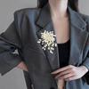 Women Brooch Hand-Woven Irregular Imitation Pearls Brooch Suit Coat Collar Embellished Pin Outfit Accessories