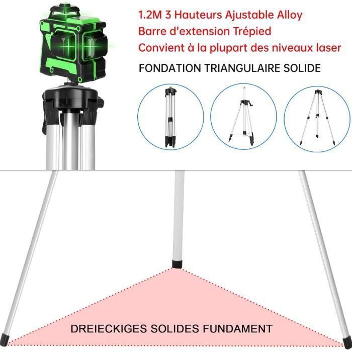Niveau Laser - Geevorks - 3x360° - Autonivelant - 12 Lignes - Précision 3 Mm