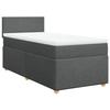 Maison Exclusive - Sommier à lattes de lit et matelas Gris foncé 90x190 cm Tissu