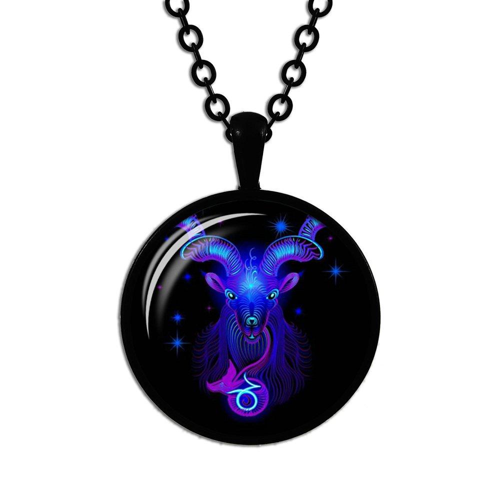 Новая мода 12 знаков зодиака дизайн зодиак гороскоп астрология кулон ожерелье дамы мужчины стекло кабошон ожерелье