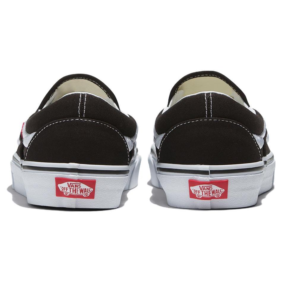 Vans Classic Slip-On 138 Sidestripe Black Unisex Sneakers True-White VN000BW36BT