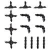 1/4" Barbed Hose Connectors 4/7mm Tubing Fittings Micro Drip Irrigation Water Splitters Elbow Straight 3-Way 4-Way 50/100Pcs