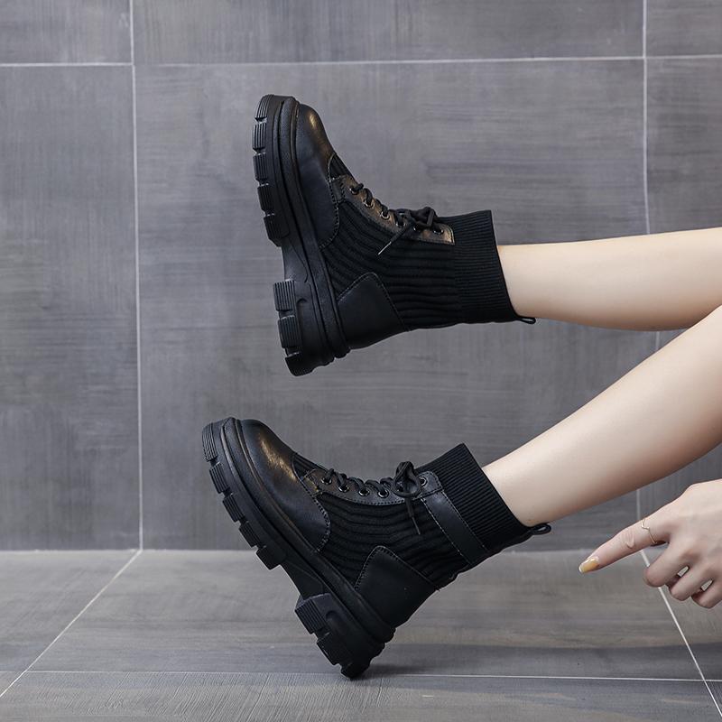 Женские модные осенние и зимние ботинки телесного цвета, новая повседневная женская обувь, короткие сапоги, женские ботинки в британском стиле Botas De Mujer