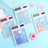 Transparent Mini Solar Calculator Quicksand School Supplies Cute Student Stationery  School