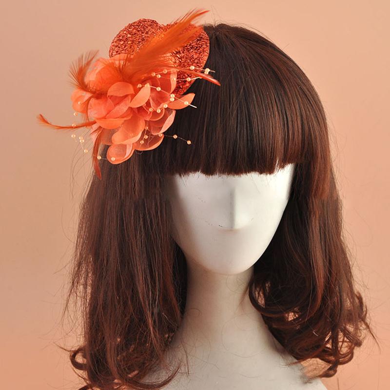 1 шт. Заколки для волос Перо Женские аксессуары для волос Фасинатор Головной убор Декор из жемчуга