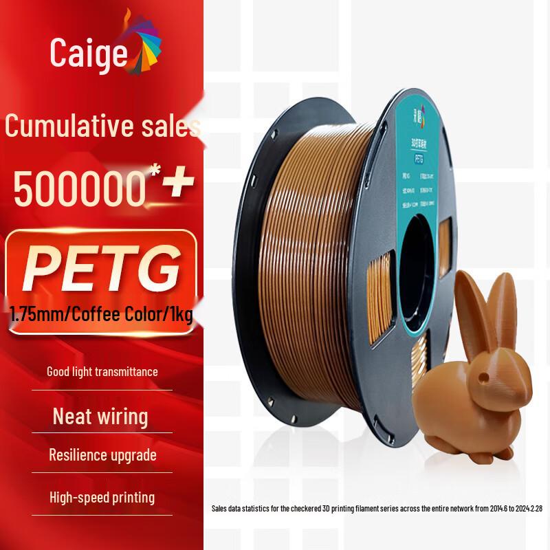 CaiGE 1.75мм PETG Филамент для 3D-принтера CN-вилка (адаптер в комплекте)