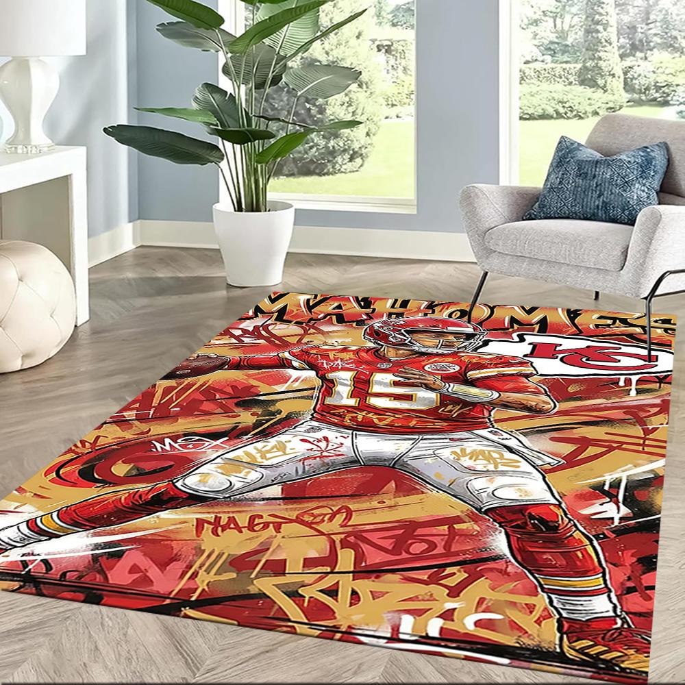 Patrick Mahomes5 Square rugs are a great choice for living rooms, bedrooms, home décor, and as gifts.