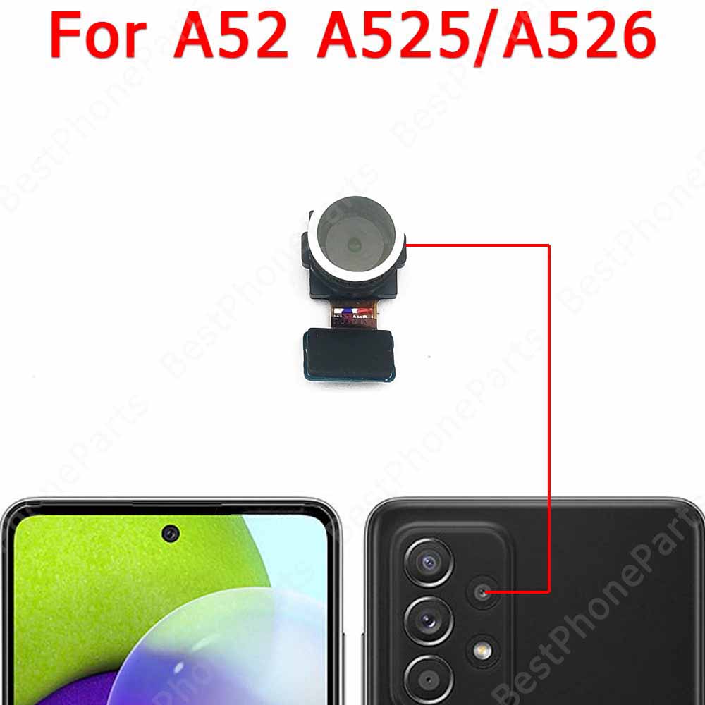 Передняя и задняя камеры для Samsung Galaxy A52 A525 A526 Задняя сторона Селфи Фронтальная камера Модуль Шлейф Запасные части