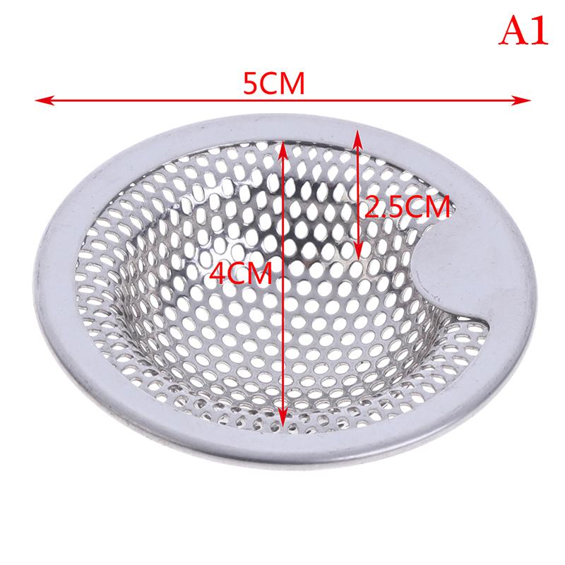 3 Size Stainless Steel Sink Strainer Drain Hole Filter Mesh Drainage For Kitchen