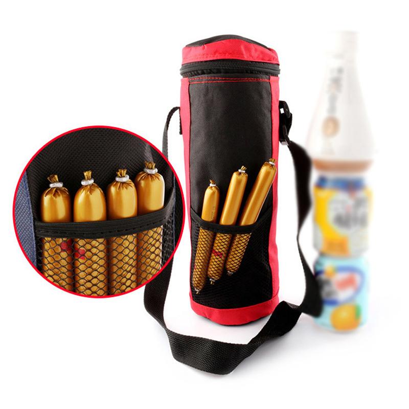 Summer Travel Portable Cooler Bag Oxford Cloth Insulation Sleeve Camping Insulated Water Bottle Keep Warm/Cold Drink Carrier