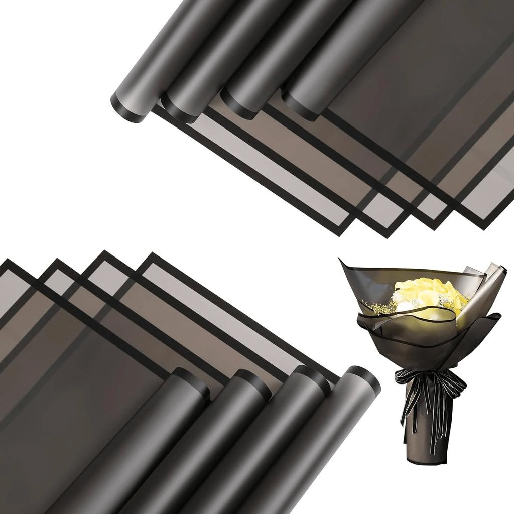 20 Counts Gold Edge Fresh Flowers Wrapping Paper, DIY Crafts, Gift Packaging Or Gift Box Packaging, Waterproof Flower Wrapping Paper 22.8X22.8 Inches