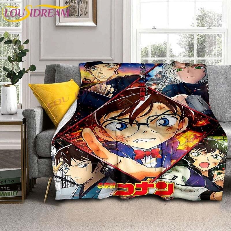 Detective and Thief Conan Blankets Classic Anime Flannel Blankets Sofa Throw Blanket Children Adult Gift Travel Camping Blankets