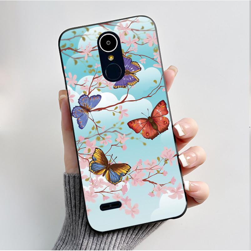 Чехол для LG K8 2017/LG K8 2018/LG K9 2018 Мягкий Силиконовый Черный Корпус для LG K10 2016/LG K10 2017 Чехол Милый Цветочный Мультяшный Чехол