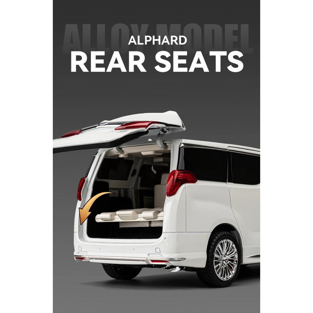 1/18 Toyota Alphard MPV Сплав Литой Игрушечная Модель Автомобиля Звук и Свет Детская Игрушка Коллекционные Предметы Подарок на День Рождения