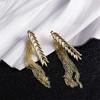 Zinc Zinc Alloy Niche Design Tassel Women Earrings Korean Style Dangle Earrings Ear Drop Stud Earrings