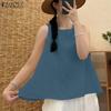 Женские повседневные свободные майки без рукавов с круглым вырезом