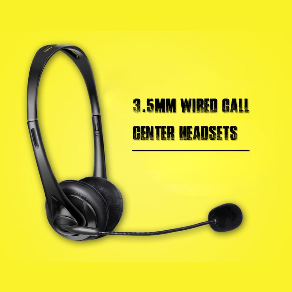 OY136 3,5-мм компьютерная гарнитура с микрофоном, шумоподавлением, наушниками с креплением на голове, проводными звонками