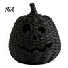 Hand Woven Seagrass Decor Handwoven Pumpkin Basket with Witch Hat Lid, Rustic Wicker Trick Holiday Tabletop Accents or Treat Bucket for Indoor Outdoor