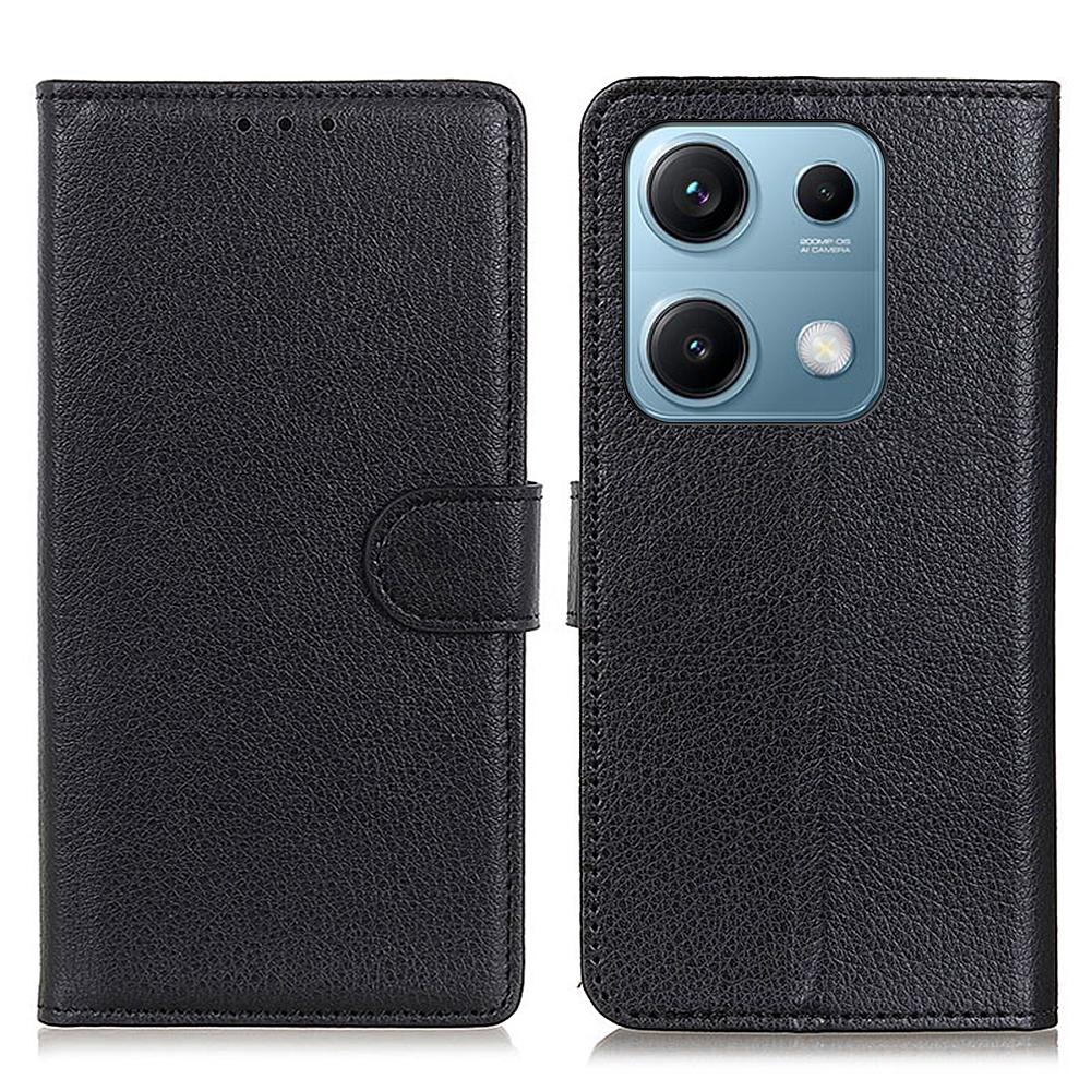For Xiaomi Redmi Note 14S 4G Wallet Case PU Leather Phone Cover Litchi Texture