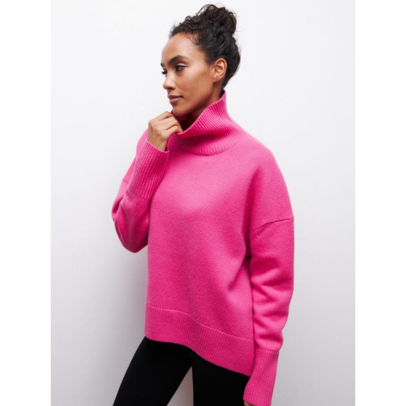 Осенне-зимний женский свободный полуводолазный повседневный свитер