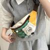 Contrasting Colors Niche Trend Neutral Breast Bag Male Harajuku Ins Student Retro Fanny Pack Female Versatile Messenger Backpack