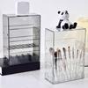 Transparent Cosmetic Brush Organizer Large Capacity Dustproof Jewelry Storage Box Plastic Detachable Lipstick Display Rack