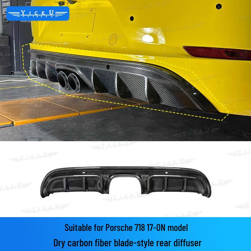 Передний бампер в стиле Porsche 718 GTS и полный комплект обвеса из полипропилена и сухого углеродного волокна