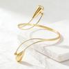 Spiral Twisted Open Cuff Armlet Geometric Water Drop Bangle  Jewelry Accessories