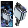 Автомобильное зарядное устройство 180 Вт 5 в 1 выдвижной USB C адаптер для быстрой зарядки мобильного телефона с подсветкой для iPhone iPad Android