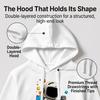 Men's Polyester Hoodie - Astronaut Building Block Theme, Loose Fit Soft Casual Sweatshirt for Daily Trendy Versatile Wear