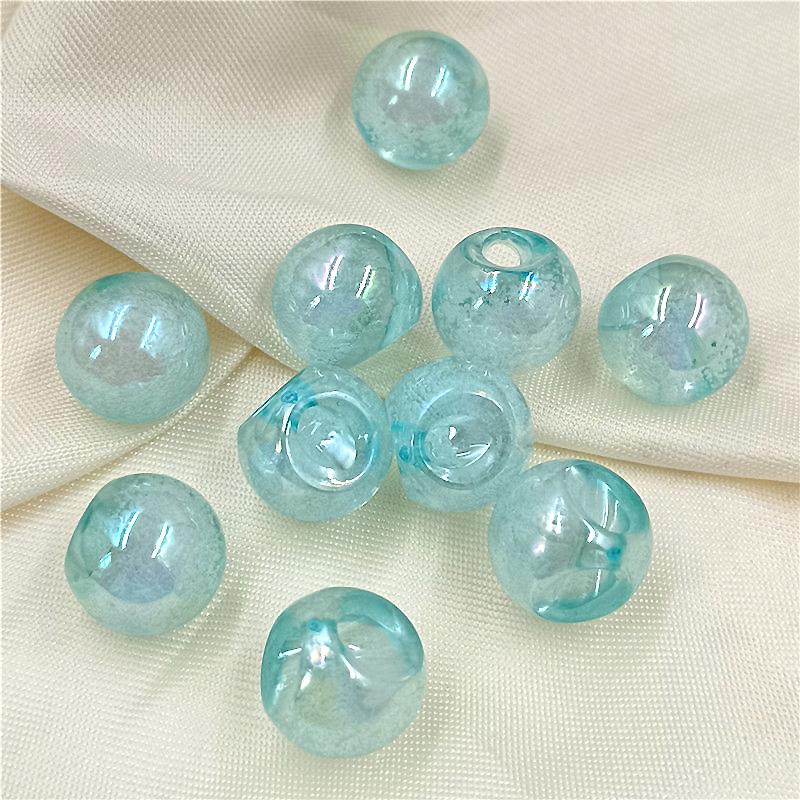 Hanmade Bubble Beads 10Pcs DIY Jewelry Accessories Creative Necklace 17mm Fashion Round Charms for Bracelets Making Exquisite AB Color