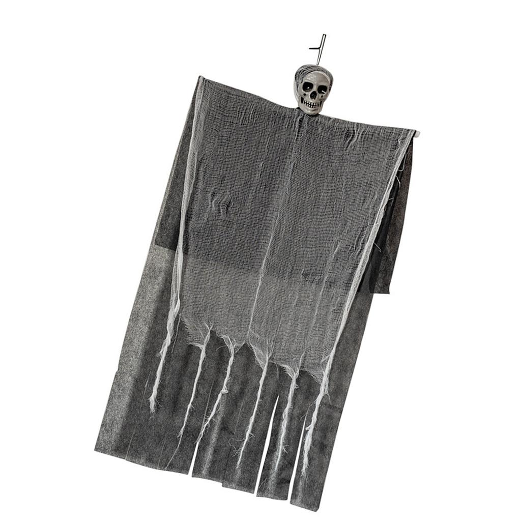 Realistic Skeleton Cloth Hanging Decoration For Halloween Yard Party Outdoor Scary Ghost Scene Setup With Durable Plastic Fabric Material
