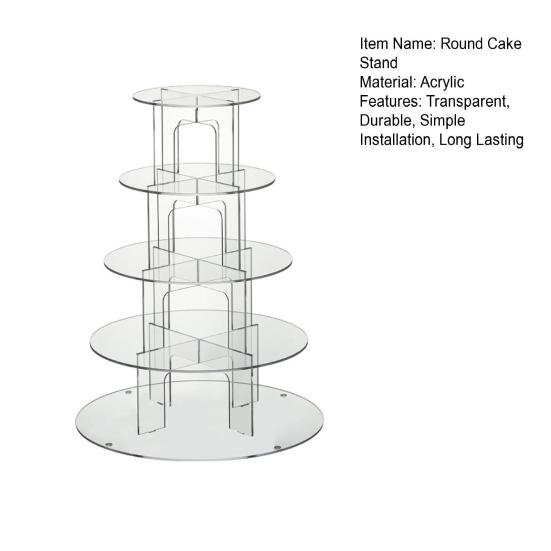 Круглая подставка для торта, прозрачная многослойная простая установка, акриловая подставка для кекса, десерта, полка для демонстрации статуи