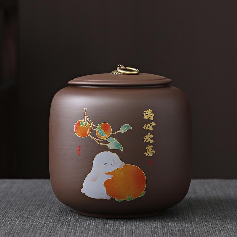 Черный домашний кухонный фиолетовый глиняный чайник для чая большой герметичный керамический чайник для хранения пуэра домашний чайник для чая черная банка для чая оптом