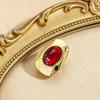 Irregular Circle Exaggerated Ring Metal Material Colored Resin Stones Ring  Wedding