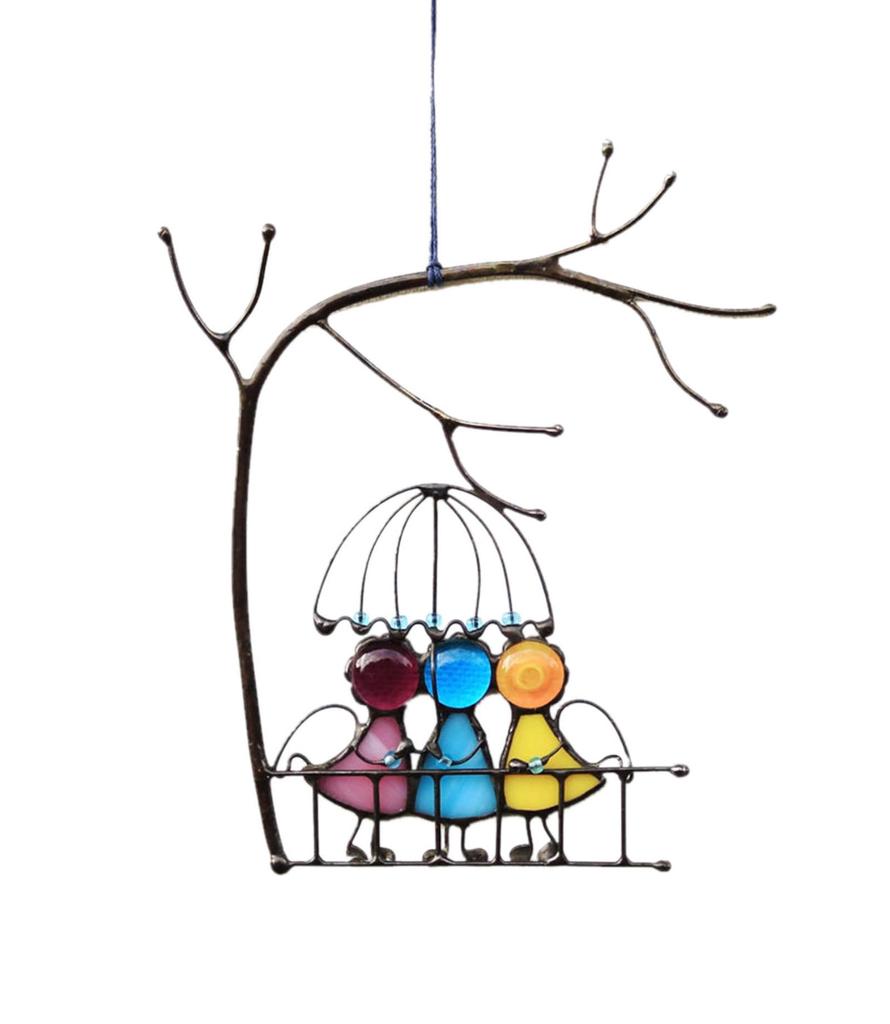 Suncatcher Art Window Hangings Angels Couple Love Home Decor Gift