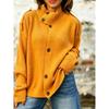 Fall Winter New Women's High Neck Button Down Knit Cardigan Sweater Coat Fashion Knitwear For European American Crossborder