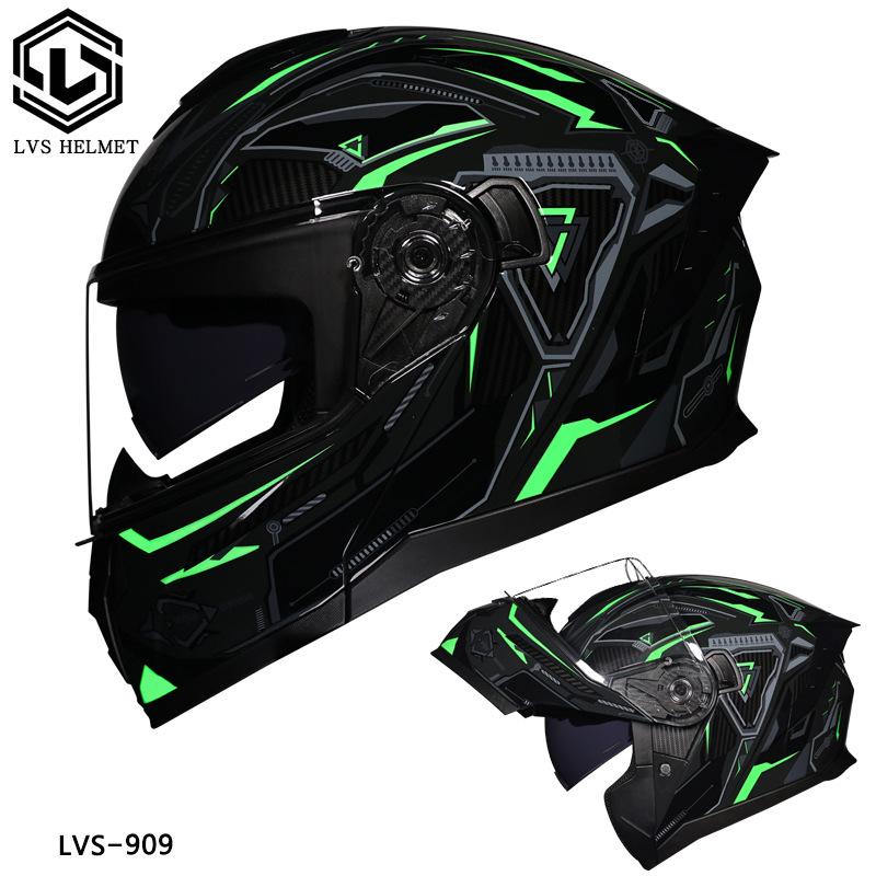 Motorcycle Helmet Men's and Women's Face-off Helmet Summer Locomotive Full Helmet Universal Safety In All Seasons