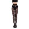 Halloween 2024 Black & White Rose Cross One-Piece Pantyhose - European & American Style