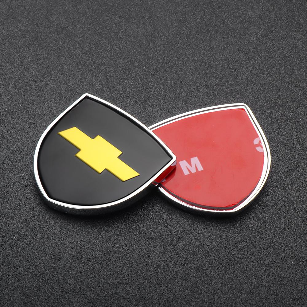 AABHE1 3D Metal Styling Body Fender Decoration Shield Stickers for Chevrolet Silverado Trailblazer Suburban Traverse Onix Colorado Volt