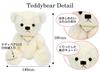 Natural Diamond Heart Necklace Teddy Bear Stuffed Toy Set July Ruby Pearl White Bear [Sears] Women's 1491-tdt-01-w7