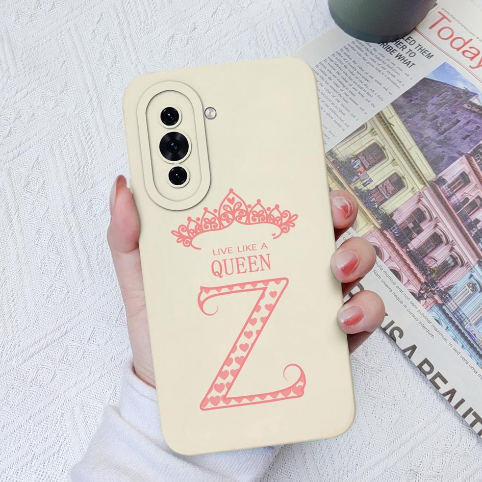 Чехол для Huawei Nova 7 8 9 10 Pro SE 11 Pro 5T 4E 7i 8i Мягкий жидкий силиконовый матовый противоударный защитный чехол Роскошные буквы короны для бампера Huawei