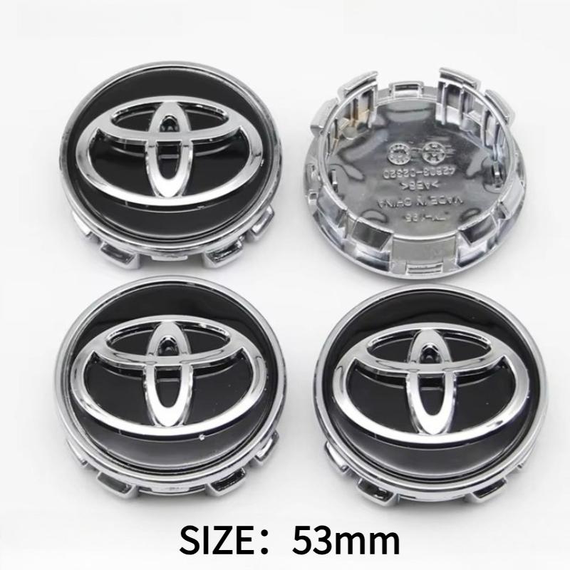 57mm 62mm ABS Chrome Wheel Center Hub Caps 4Pcs Set for Toyota Corolla RAV4 Camry Yaris C-HR Prado Prius Levin Car Accessories