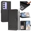 Happy Heart Pattern Magnetic Closure Vegan Leather Phone Case With Wrist Strap For vivo X200 FE